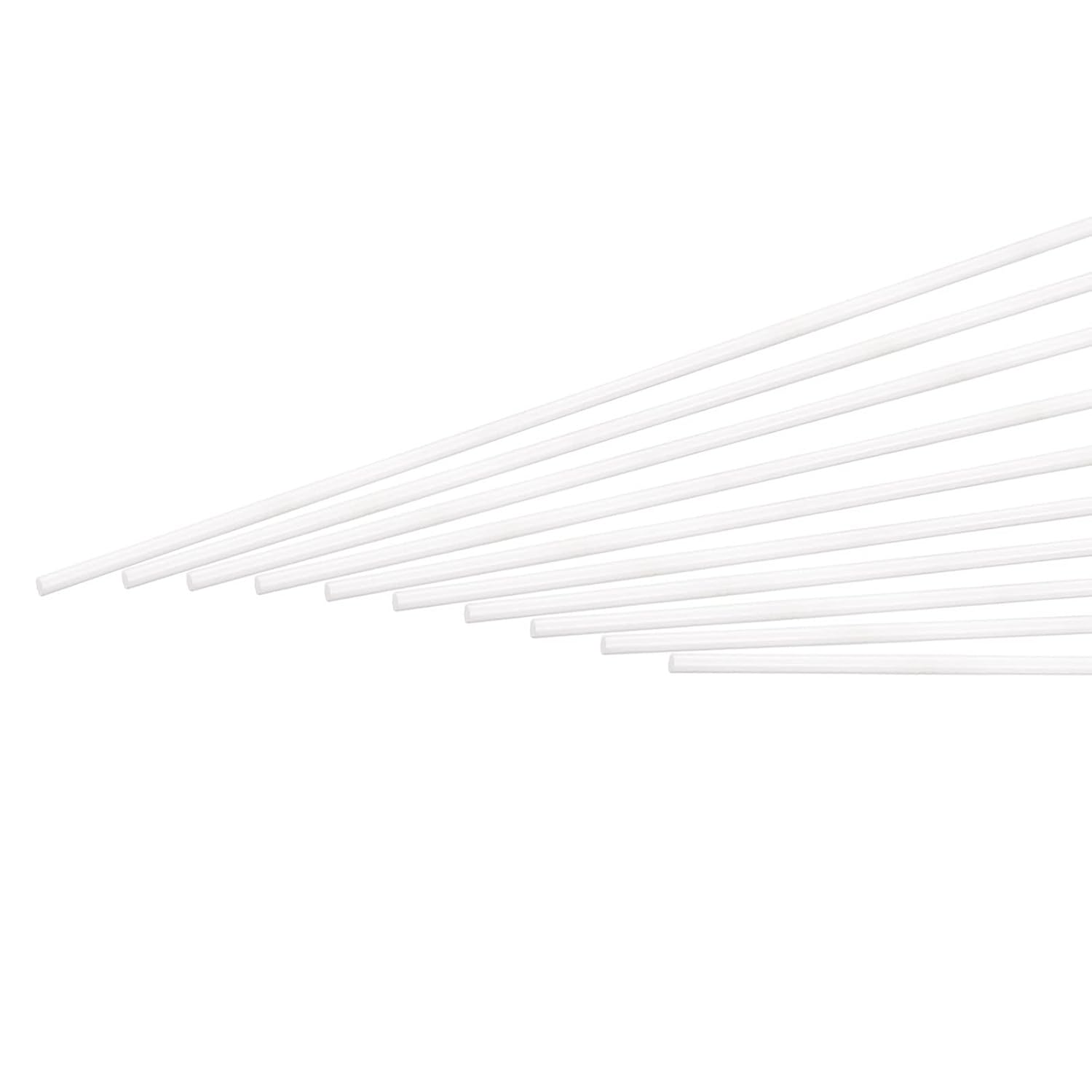 MECCANIXITY ABS Plastic Rod Round Solid White Bar 2.5mmx250mm for DIY Model Material, Architectural Model Making, DIY Sand Table, Pack of 10 2.5mm x 250mm