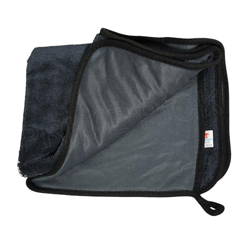 Image of Prime Pick Microfiber Cleaning Cloth Super Absorbent Double Sided Extra Large Car Bike Detailing Drying Polishing Towel Lint Free Scratch Free Reusable Cleaning Cloth Grey 90 x 60 cm 600 GSM