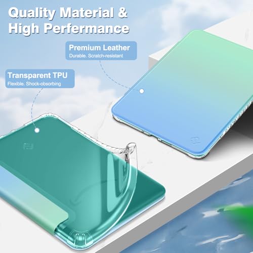 Fintie Hülle für 7 Zoll Kindle Paperwhite(12. Generation) und Kindle Colorsoft/Paperwhite Signature Edition 2025/2024, Clear Weich TPU Schutzhülle mit Auto Sleep/Wake, Farbverlauf