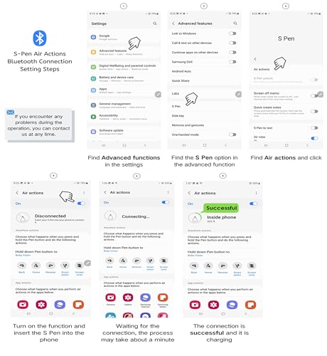 Image of SLQ Galaxy S24 Ultra S Pen [Withbluetooth |4096 Pressure Sensor ] Replacement For Samsung Galaxy S24 Ultra 5G All Versions Touch Stylus Pen With 5Xtips /Nibs (Gray)