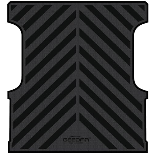 GEEDAR Heavy Duty Rubber Bed Mat for Toyota Tundra 5.5 ft Bed Liner 2022 2023 2024 2025 Tundra Bed Mat All Weather 5.5 ft Bed Mat for Toyouta Tundra Accessories Black