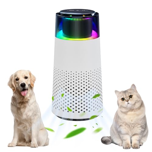 Purificador De Aire PortáTil Con Luz Nocturna Purificadores De Aire Para Pelo De Mascotas Dormitorio Sala De Estar Elimina AutomáTicamente El Olor A Gato