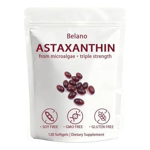 KittySupps Belano Astaxanthin 12mg - Powerful Antioxidant Supplement for Eye Joint Skin & Immune Support - Non-GMO Gluten Free Easy to Swallow - 120 Softgels (4 Month Supply)