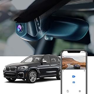 Fitcamx Dashcam Voiture Convient pour BMW 1 2 3 4 5 7 Series X1 X2 X3 X4 X5 X6, châssis F(modèle B), Dashcam 4K WiFi, Accessoires OEM, vidéo UHD 2160P, G-Senseur, WDR, Plug & Play, avec Carte 64 Go