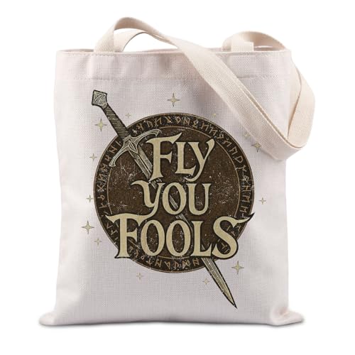 TIIMG Fly You Fools Movie Inspired Gift Book Lover Ring Movie Gifts Fantasy Novel Readers Book Club Tote Bag