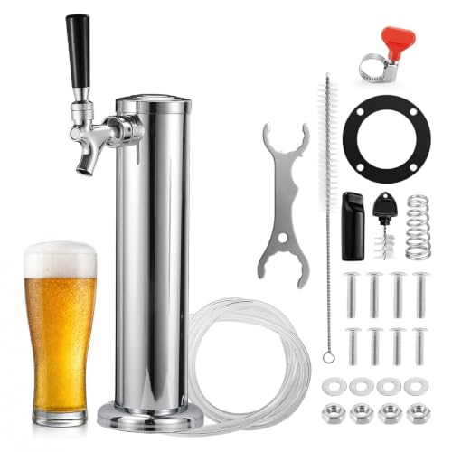 Image of WELLBOM Single Tap Draught Beer Tower with Self-Closing Beer Faucet