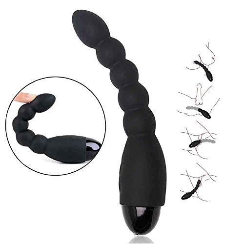 YACAC Wireless Vìbrátorê Plúĝ Aňálê Vìbrántê Uomo Donna Sêsšuále Pròštáta Gọnfiạbilè, Vìbrátòri Aňálì Sêsšuálì per Donna Elettrico Professionali, USB Silicone, Nero