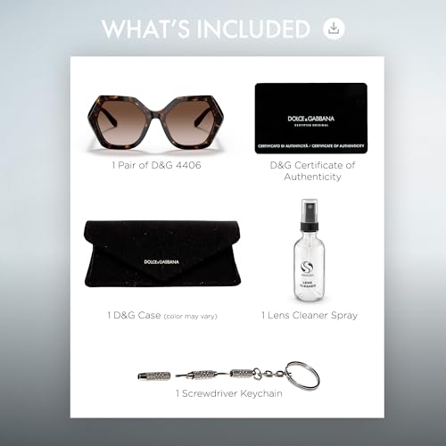 Dolce and Gabbana DG4405 Butterfly Shape DG Crossed Logo Sunglasses With Eyewear Kit Bundle - High Bridge Fit - Womens Designer Sun Glasses3