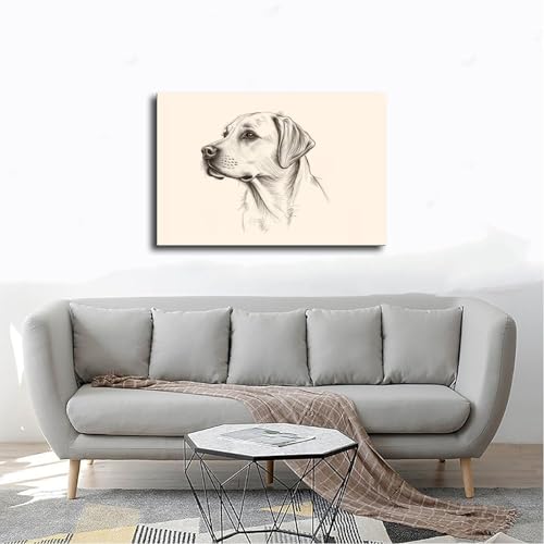 Poster rétro labrador sur toile : l'âme de votre décoration murale