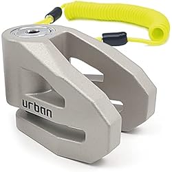 Candado De Freno Para Moto URBAN UR208T Candado Antirrobo Moto Disco Freno Reforzado Titanio, 10 mm