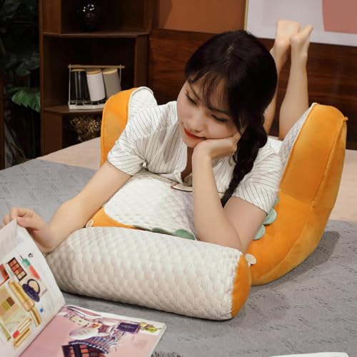 Almohada de cuña de apoyo lumbar con cojín cervical y reposabrazos de lectura para cama 4