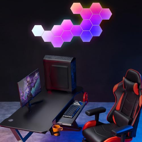 SHABD Tablero de Luz Inteligente RGB LáMpara Hexagonal de Pared 7