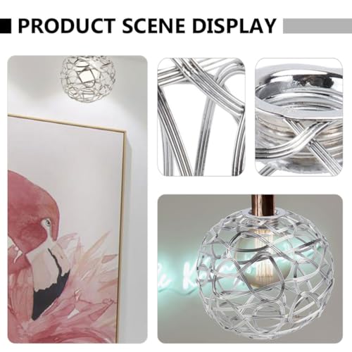 Uonlytech 1 Peça Abajur De Gaiola De Metal Abajur De Arte Gaiola De Abajur De Arte De Ferro Abajur P