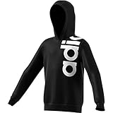 Breite Bündchen adidas Kinder Logo Hoodie, Black/White, 176