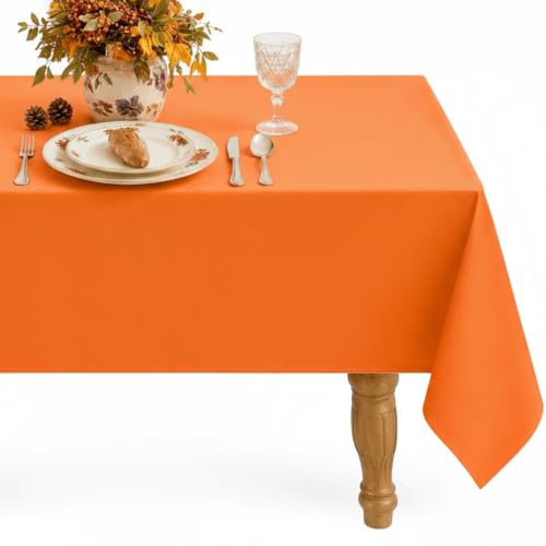 Softalker Orange Tablecloth Rectangle, 60 x 84 Inch