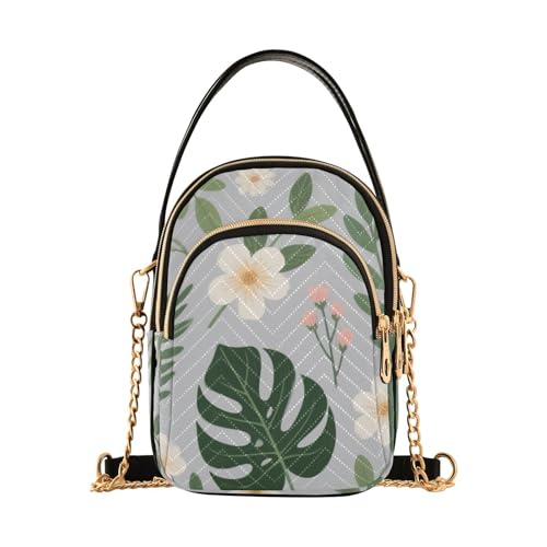 Womens Shoulder Handbags Tote Bag Quilted Purses for Women Plant Print Satchel for Travel Camping,Multi12