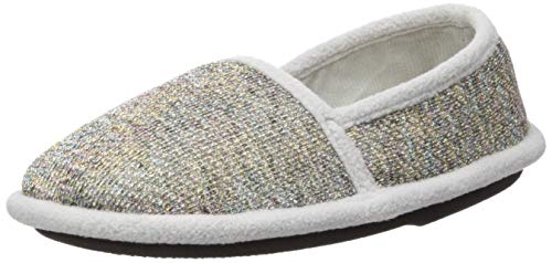Dearfoams Girl's DF Closed Back Slipper, Black, 9-10 Medium US Little Kid