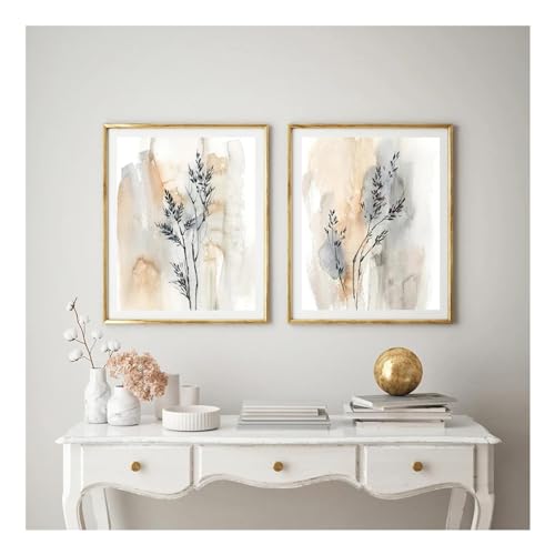 Tableau d'art mural minimaliste herbes pour sublimer la décoration du salon moderne