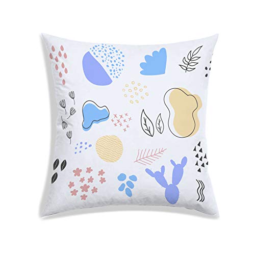 RADANYA Kissenbezug mit abstraktem Digitaldruck, weicher Satin-Stoff, quadratisch, 61 x 61 cm Cover