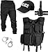 Produktbild normani SWAT/Security/Police Kostüm bestehend aus Weste, Hose, Pistolenholster, Handschellen und Basecap Farbe Schwarz/Police Größe M
