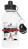 Gunmant AOT Titan Anime Attack Shingeki City Attack Botella de Agua Blanco Aluminio Reutilizable Water Bottle White Aluminium Reusable