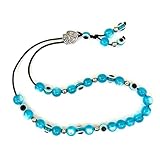 GreekInternetMarket Evil Eye Worry Beads - Blue & Transparent Turquoise