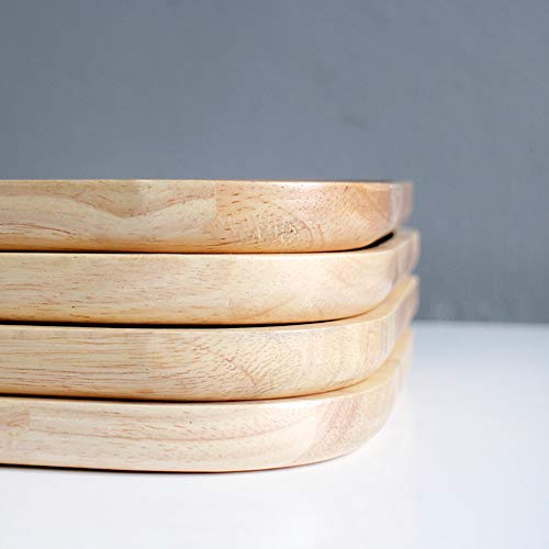Plateau en bois de snacks 36x24x2cm compact et maniable - 8