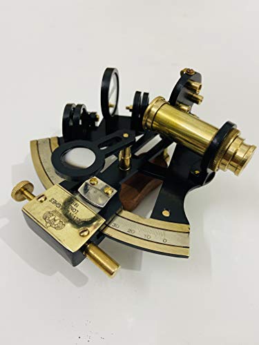 Malla Inc. Nautical HandMade Main Laiton Belle Sextant Noir Revêtement Poudre de Navigation Sextant | Sextant Navigational | Marine Sextant | Instrument de Navire | Article Cadeau