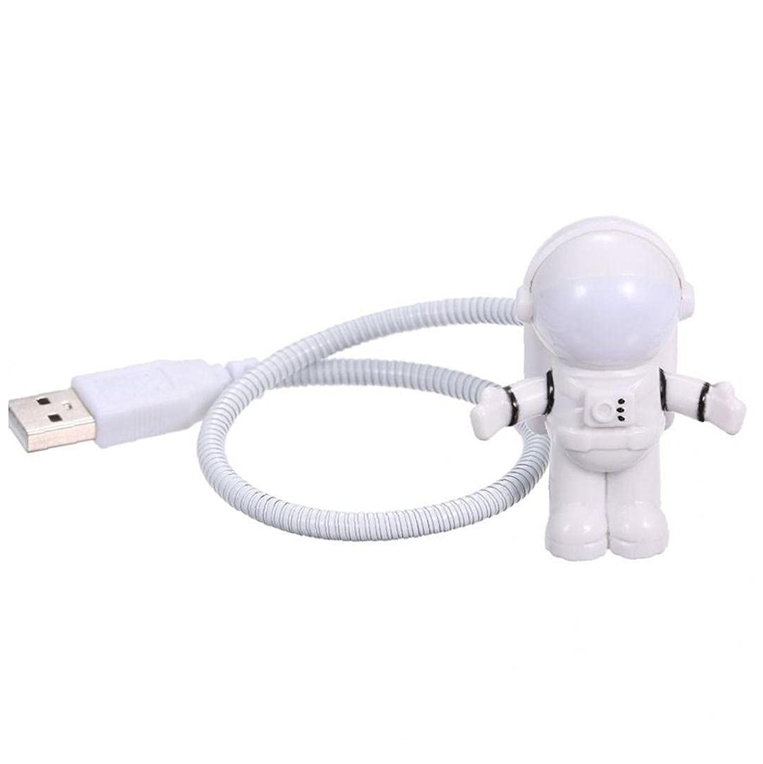 Ruluti Mini Led Night Light Spaceman Astronaut Shape Keyboard Lamp Portable Usb Charging Light for Student Office Worker Computer