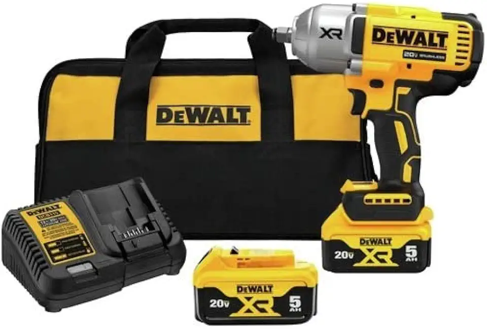 Dewalt Kit Chave de Impacto 13MM, Brushless sem Escovas de Carvão, 2 Baterias 5AH, Bolsa e Carregador Bivolt