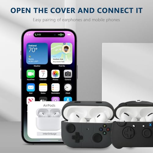 Image of [2Pack] Gedicht for Airpods Pro Case, Cute AirPods Pro Cartoon Character Case,Unique Design Funny Fun Kawaii 3D Cartoon Characters Silicone AirPods Pro Case for Men Women (Games Console 2)