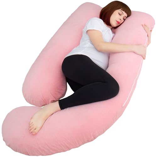Image of 60 Inch Pregnancy Pillows for Sleeping (Pink)