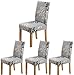 ARNTY Stuhlhussen 4er 6er Set,Stretch Stuhl Bezug Esszimmer,Universal Moderne Elastische Hussen für Stühle für Esszimmer Party Hotel Restaurant Deko (Blatt, 4 Stück)