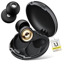 Aoiiena Pro-Komfort Ohrstöpsel zum Schlafen-mit fortschrittlichem Metallfilter, 46dB Geräuschreduzierung, sanftes Nano-Silikon, 4 Größen (XS-L) für Schlaf, Motorräder, Konzerte & Arbeit