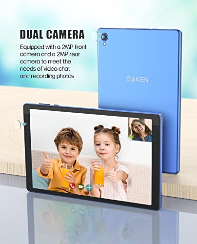 Image of BAKEN Tablet 10 inch Android Tablets, Android 12 Tablet Quad Core Processor (2+2) 4GB RAM 32GB ROM, 1TB Expandable Tablet Computer, 6000mAh Battery, 1280 * 800 IPS Screen, Bluetooth, WiFi (Blue)