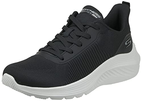 Skechers Bobs Squad Waves, Scarpe da Ginnastica Donna, Maglia Nera Ingegnerizzata, 38 EU