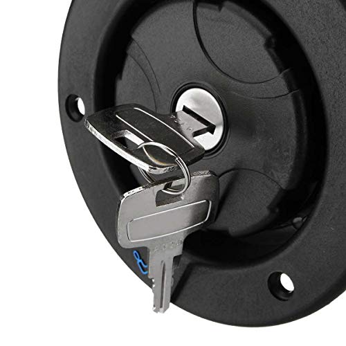 Image of MASO Motorhome Locking Water Cap, Fresh Water Inlet Universal Locking Water Filler Cap With Two Keys -Black