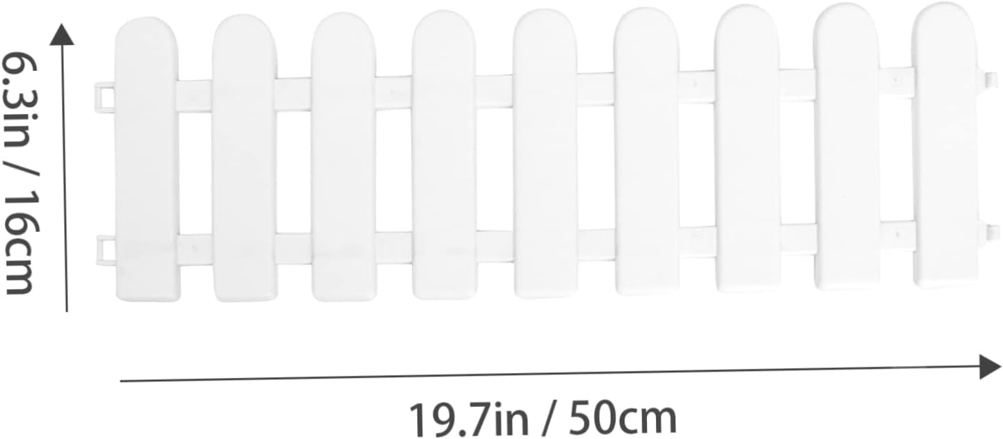 Quality Plastic Decorative Fence 8pcs Set Garden Border Edging Perfect for Restaurant Hotel Flower Shop