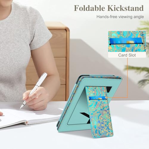 Image of Fintie Case for 7 inch /6.8 inch Kindle Paperwhite(12th /11th Generation-2024 /2021) and Kindle Colorsoft Signature Edition -Slim Foldable Stand Cover Auto Wake /Sleep for Paperwhite 2024, Shades of Blue