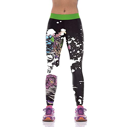 Leggings de yoga de Halloween mallas deportivas flacas de alta cintura pantalones gym