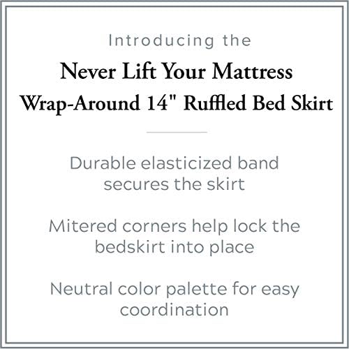 Bed Maker'S FRE34414WHIT04 Bed Maker’S Never Lift Your Mattress Microfiber Wrap-Around Bed Skirt thumb #4