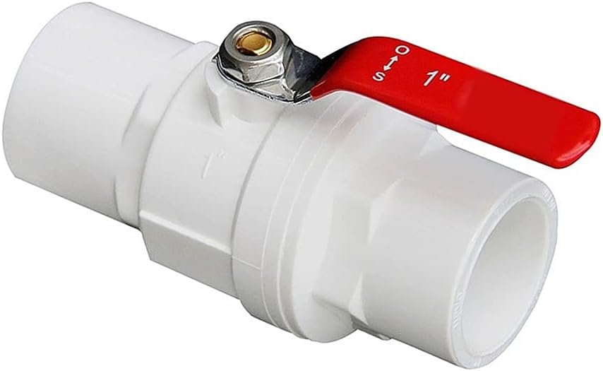 lever ball valves,ball valve,Red Non-Slip Handle PVC Ball Valve 20/25/32/40/50/63/75mm Inner Diameter 2-Way Slip Ends Water Shut Off Flow Controller Valve,1pcs (Size:63mm) (Size : 110mm) ( ( Color : 2