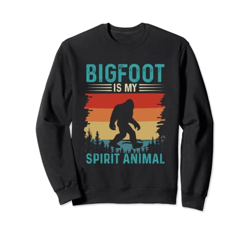 Bigfoot Is My Spirit Animal Rétro Vintage Sasquatch Sweatshirt