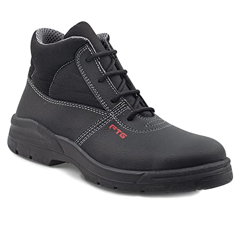 FTG Zapatos de Seguridad para Hombre y Mujer Fabricados en Italia de Piel S3 SRC Zapatos de Trabajo para la Seguridad Impermeable con lámina de Kevlar y Puntera de Acero. Modelo Lambda (Numeric_42)