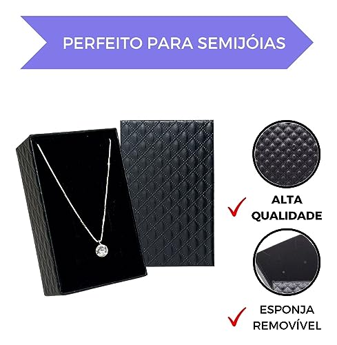 Kit 5 Caixas Caixinhas de Papel para SemiJóia Bijuterias Jóias Brincos Colares Conjuntos Anel Presen