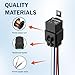 4-PIN Relay 40/30AMP 12V DC Automotive Relays Waterproof Relay with Harness Heavy Duty 12 AWG Tinned Copper Wires, 5 Pack