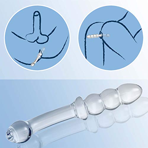 DUKESTON 16,8 cm Grote Glazen Dildo, ø 29 mm Dikke Dong van Glas, Kristal Penis voor Anaal Prostaat Mannen en G Spot Vrouwen (Transparante) - Afbeelding 5