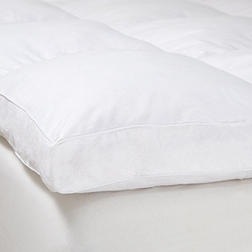 Lavish Home Queen 100% Duck Feather 2" Gusset Topper, White #TOP1