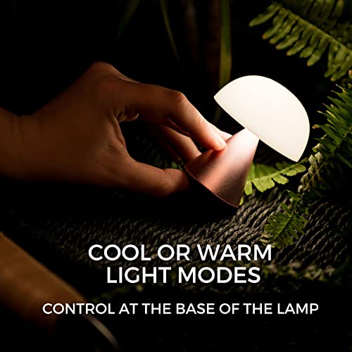 Lexon Mina Small Mushroom Lamp, LED Portable Bedside Light for Bedrooms Kids & Nursery - Image 3