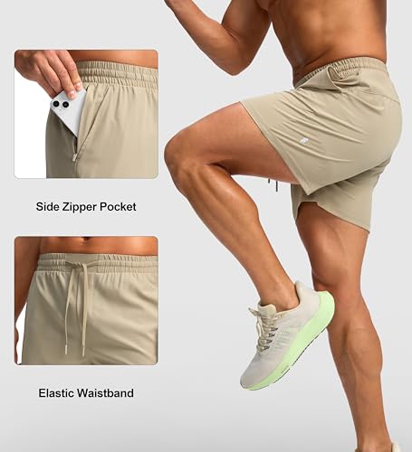 Soothfeel Men's Athletic Running Shorts with Zipper Pocket 5 Inch /7 Inch Quick Dry Tennis Gym Workout Shorts for Men4